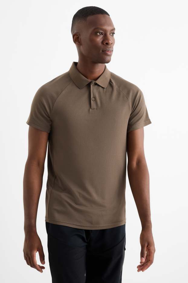 Bărbați - Tricou polo funcțional - maro