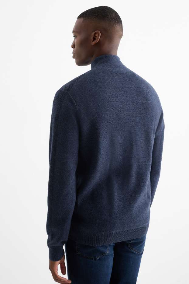 Hommes - Gilet en maille - bleu foncé