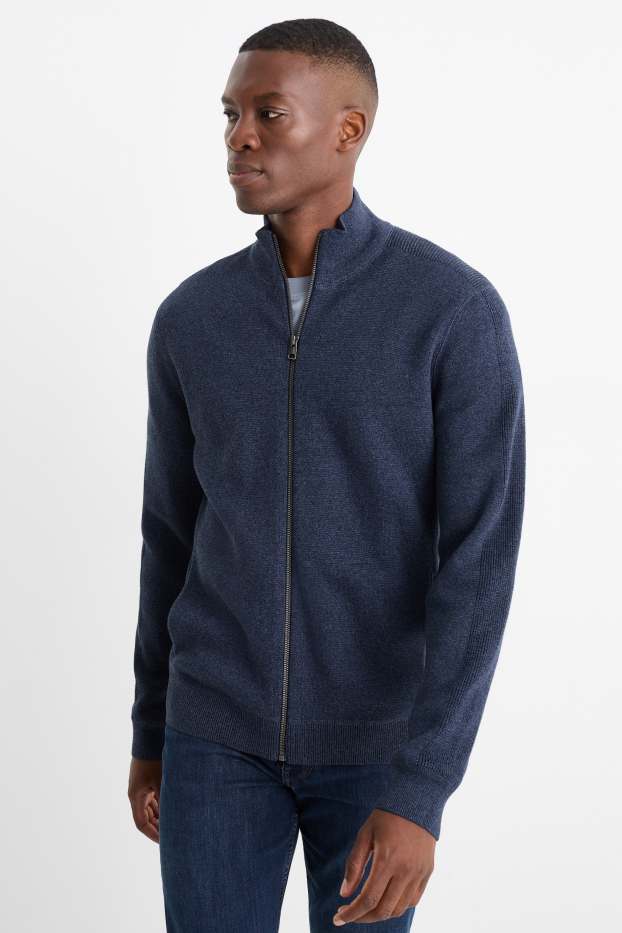 Hommes - Gilet en maille - bleu foncé