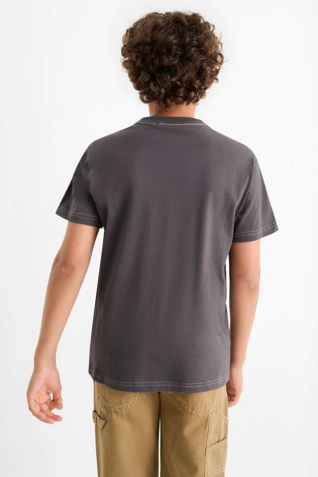 Copii - Băieți - Baschet - tricou cu mânecă scurtă - gri închis