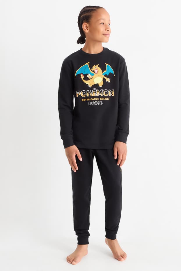 Copii - Băieți - Pokémon - pijama - 2 piese - negru
