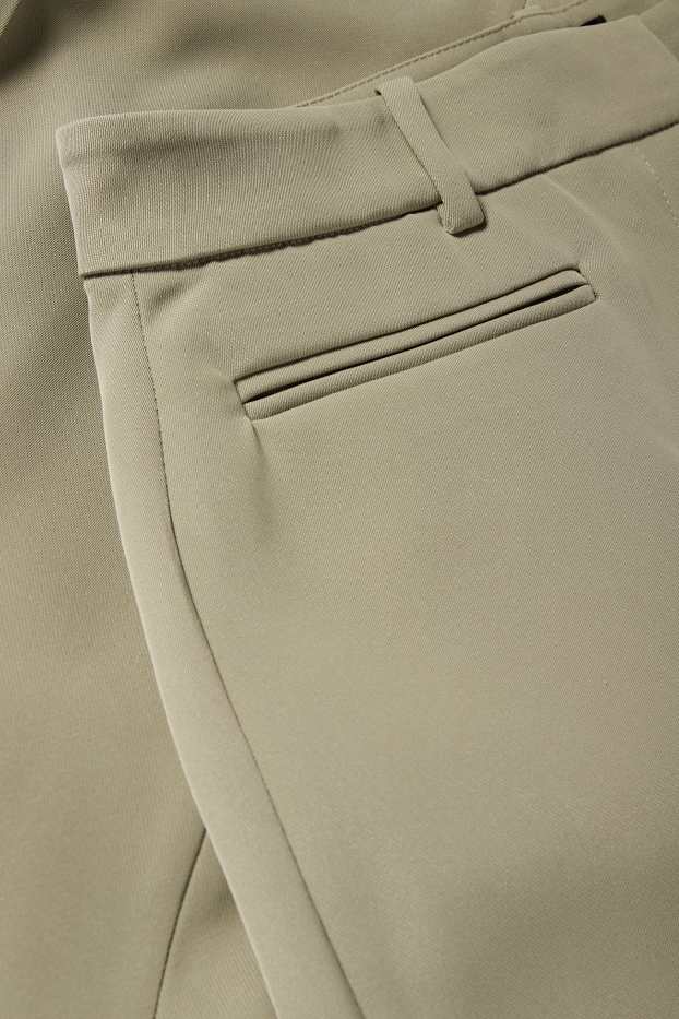 Femei - Pantaloni office - talie înaltă - relaxed fit - kaki