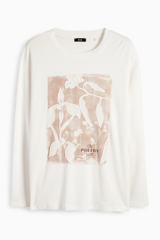 Dámské - Tričko s dlouhým rukávem - bílá