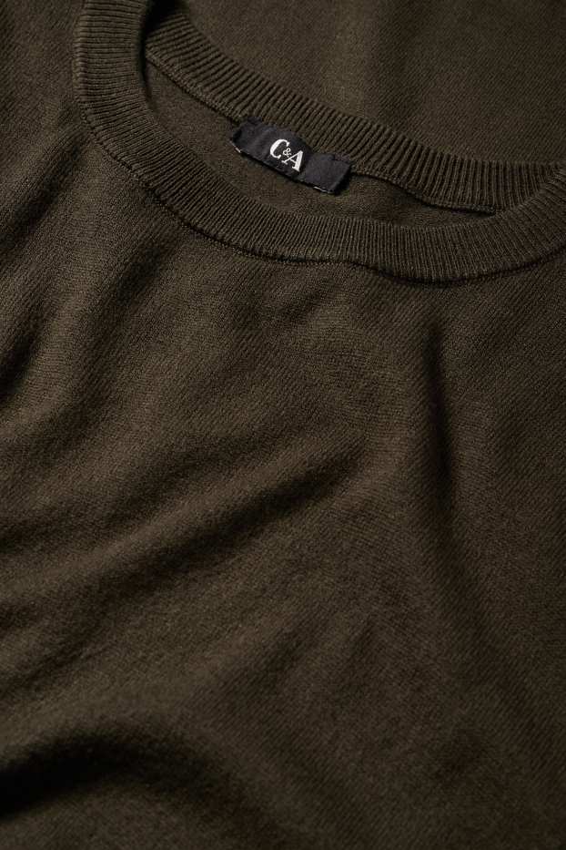 Femei - Rochie din tricot - verde închis