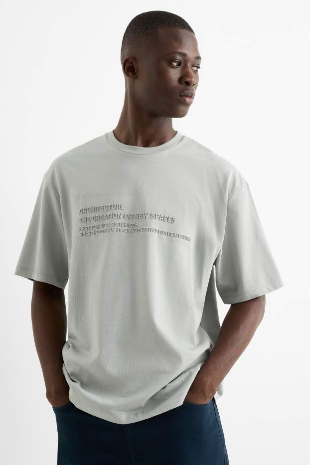 Bărbați - Tricou - relaxed fit - gri deschis