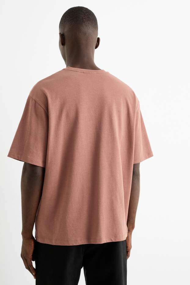 Bărbați - Tricou - relaxed fit - maro