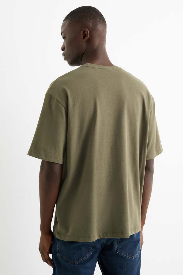 Bărbați - Tricou - relaxed fit - verde închis