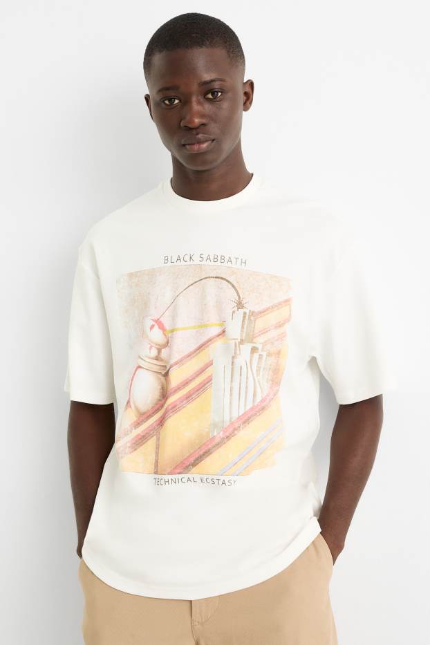 Bărbați - Tricou - relaxed fit - Black Sabbath - alb