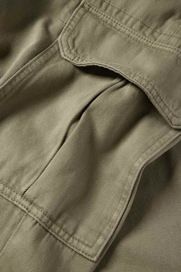 Bărbați - Pantaloni cargo - relaxed fit - kaki