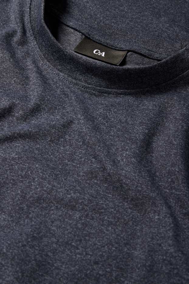 Bărbați - Tricou cu mânecă lungă - albastru închis