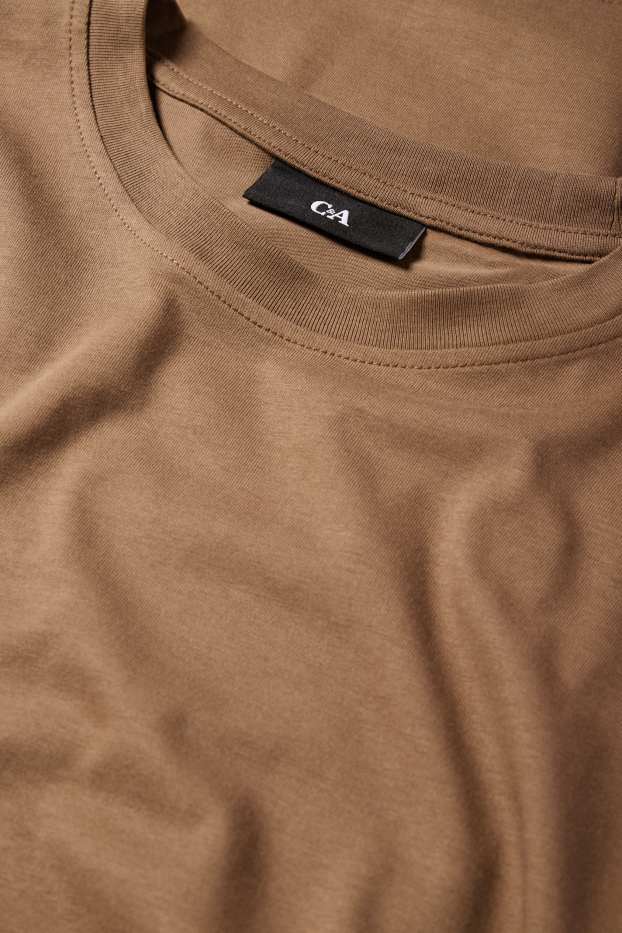 Bărbați - Tricou cu mânecă lungă - maro