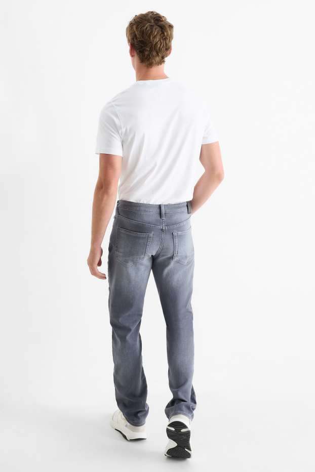 Bărbați - Straight jeans - Flex jog denim - LYCRA® - denim-gri deschis