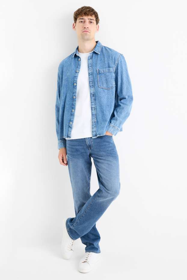 Bărbați - Straight jeans - Flex jog denim - LYCRA® - denim-albastru