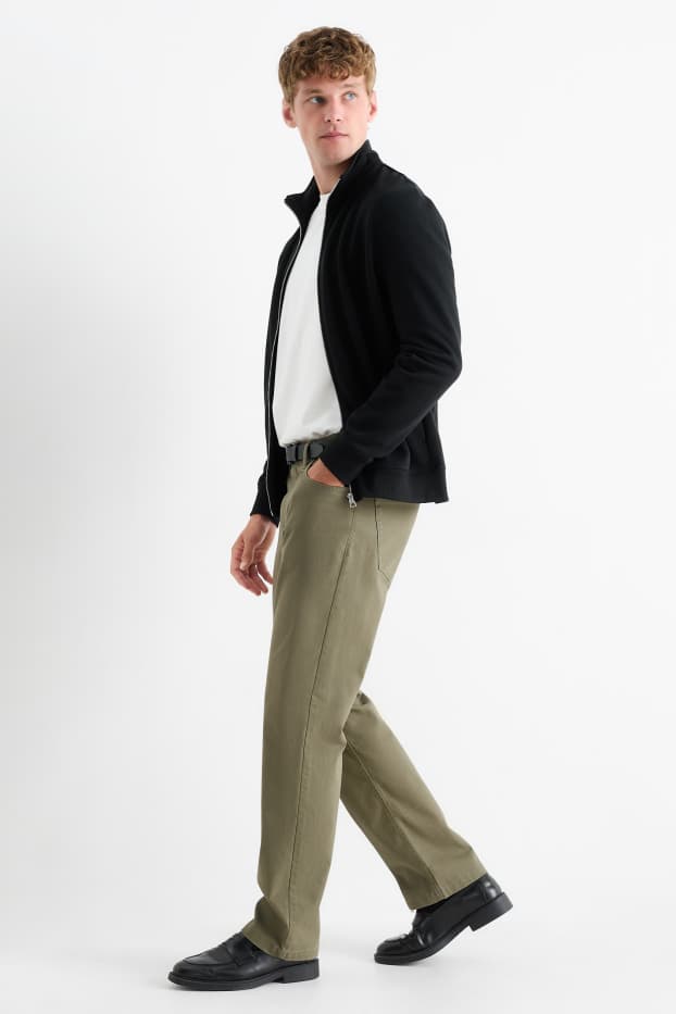 Bărbați - Pantaloni - regular fit - kaki