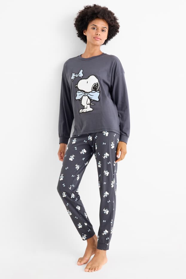 Femei - Pijama - Peanuts - albastru închis