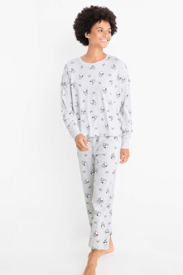 Femei - Pijama - Peanuts - gri deschis melanj