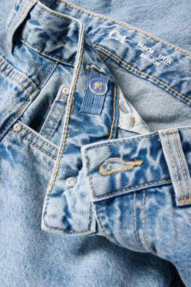 Copii - Fete - Balloon jeans - denim-albastru deschis