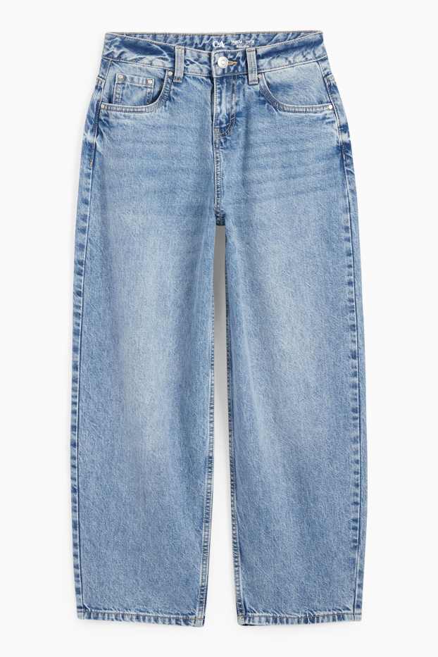 Copii - Fete - Balloon jeans - denim-albastru deschis