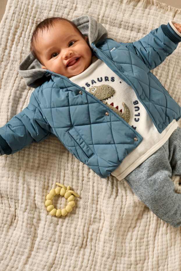 Baby Boys - Dinosaur - baby outfit - 2 piece - cremewhite