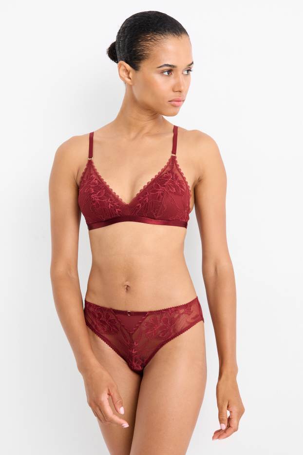 Femei - Bralette - vătuit - vișiniu