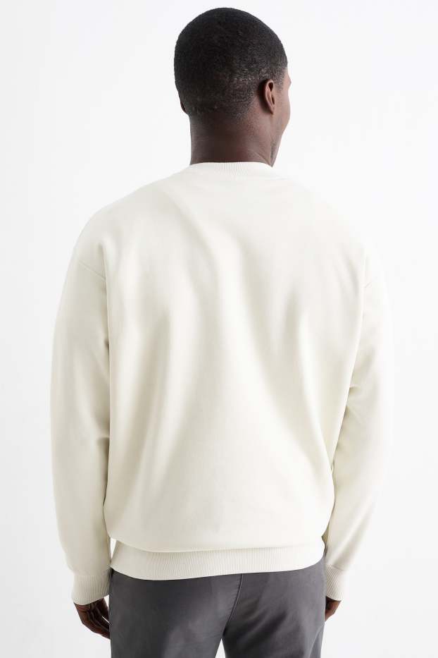 Herren - Sweatshirt - cremeweiß