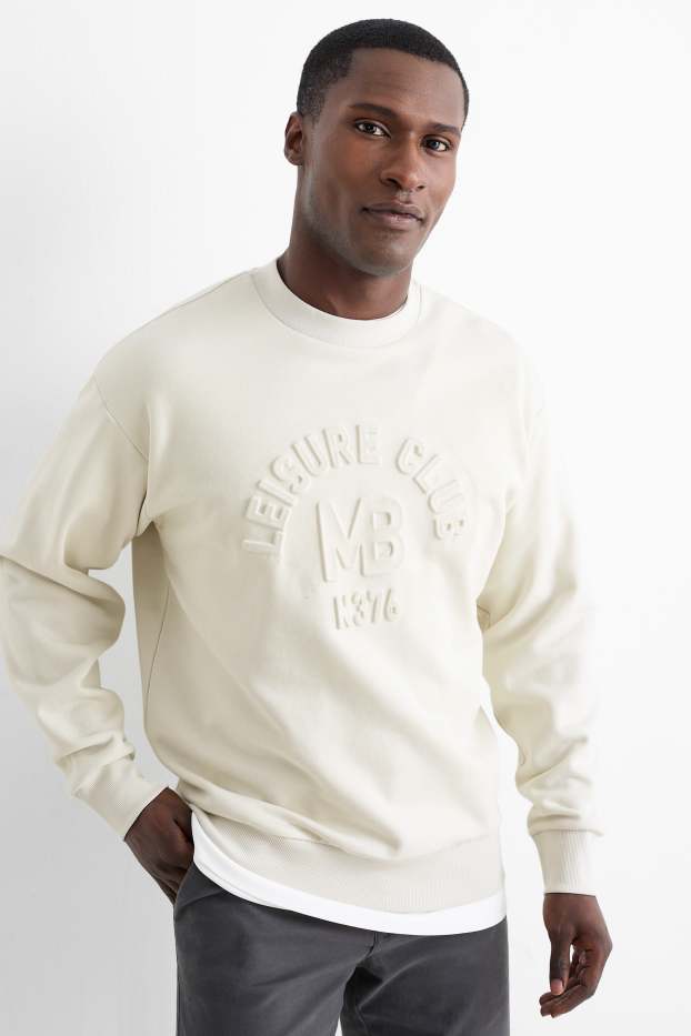 Herren - Sweatshirt - cremeweiß