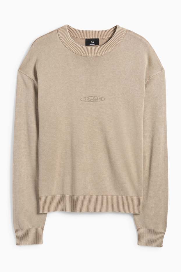 Herren - Pullover - beige