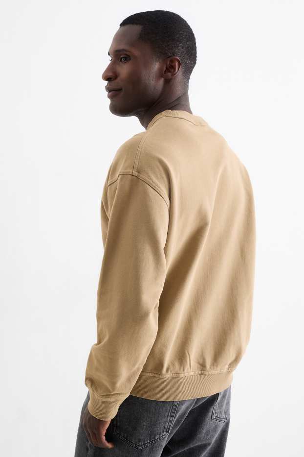 Heren - Sweatshirt - lichtbruin