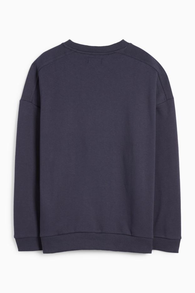 Dámské - Mikina - oversized - tmavomodrá