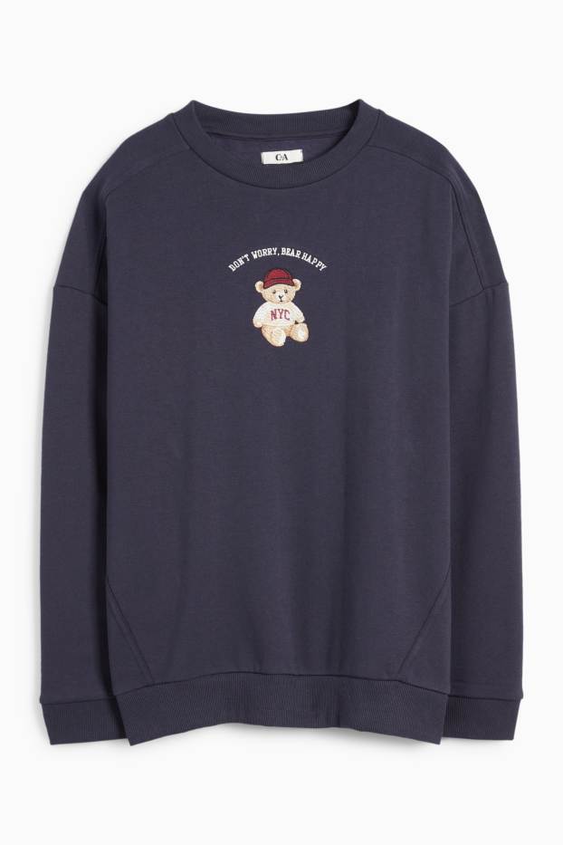 Dámské - Mikina - oversized - tmavomodrá