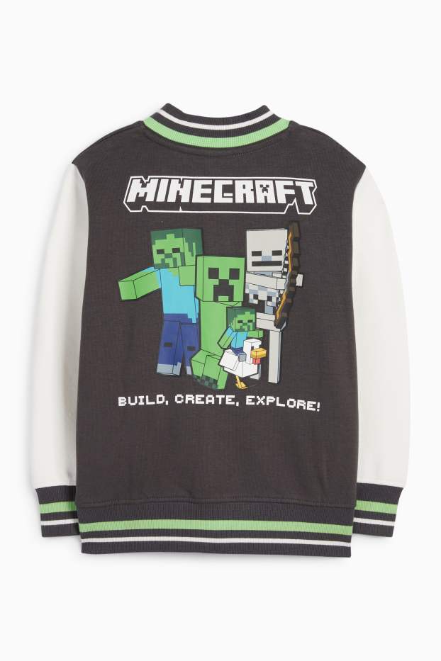 Copii - Băieți - Minecraft - jachetă tip college - gri închis