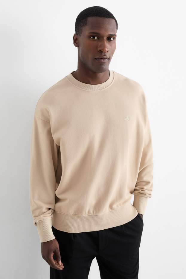 Men - Sweatshirt - light beige