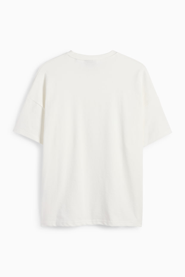 Bărbați - Tricou - supradimensionat - alb