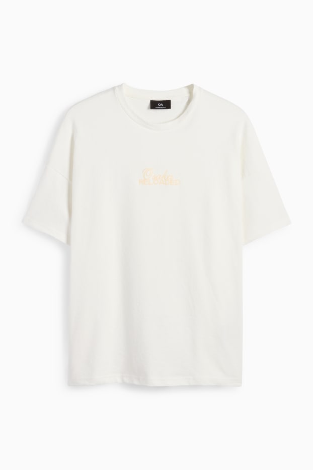 Bărbați - Tricou - supradimensionat - alb