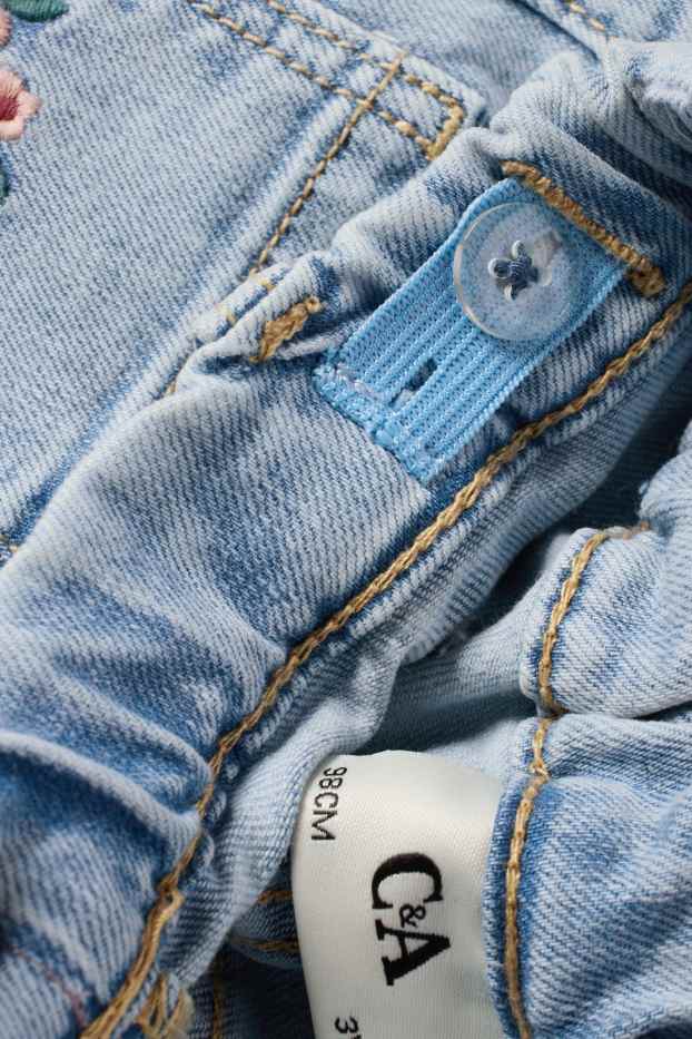 Copii - Fete - Floare - flared jeans - LYCRA® - denim-albastru deschis