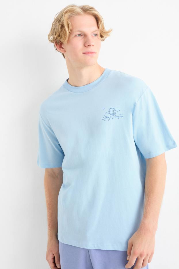 Bărbați - Tricou - relaxed fit - albastru deschis
