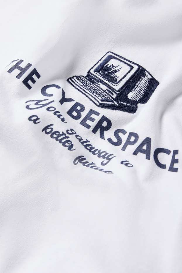 Bărbați - Tricou - supradimensionat - alb