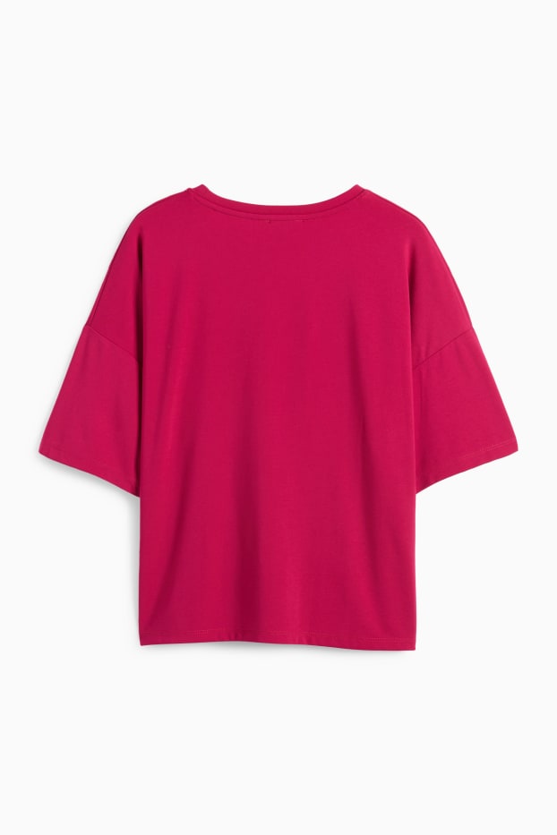 Femei - Tricou - relaxed fit - roz închis