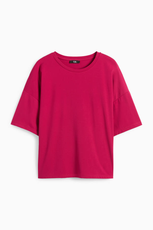 Femei - Tricou - relaxed fit - roz închis