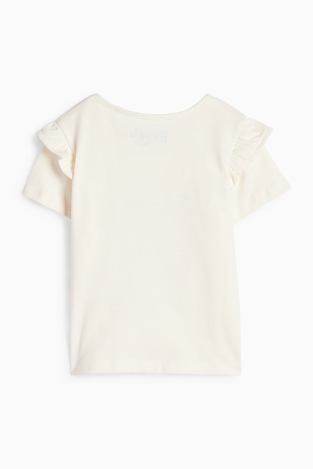 Copii - Fete - Bluey - tricou cu mânecă scurtă - alb-crem