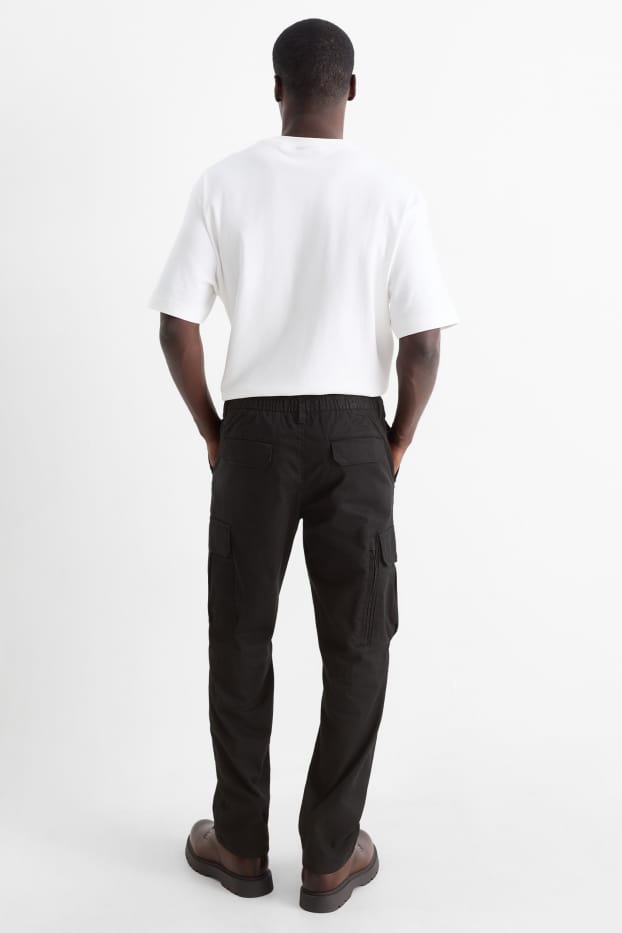 Bărbați - Pantaloni cargo termoizolanți - negru
