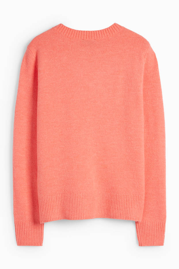 Femmes - Pull en maille fine - orange
