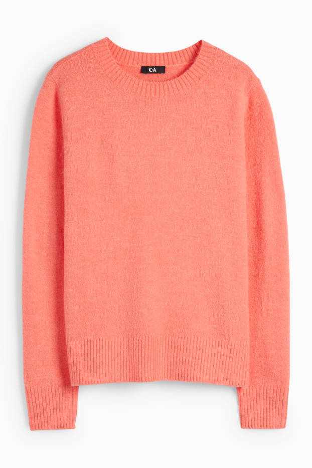 Femmes - Pull en maille fine - orange