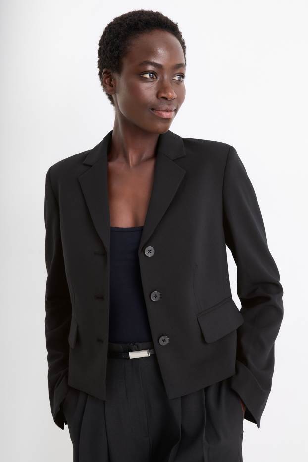Donna - Blazer business - sciancrato - nero