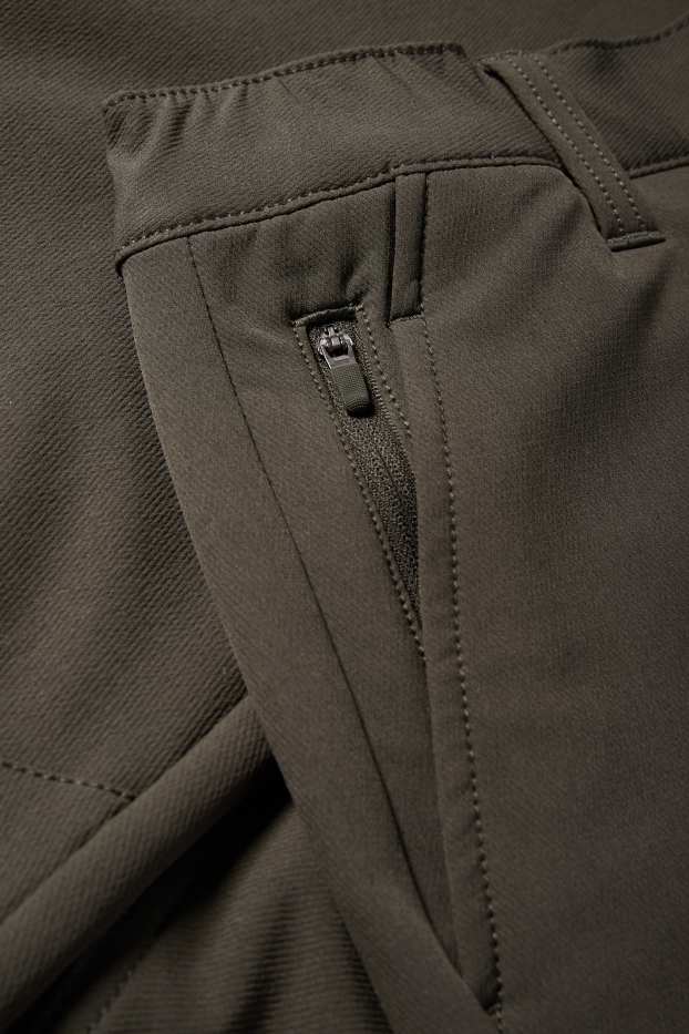 Bărbați - Pantaloni de trening funcționali - rezistenți la apă - verde închis