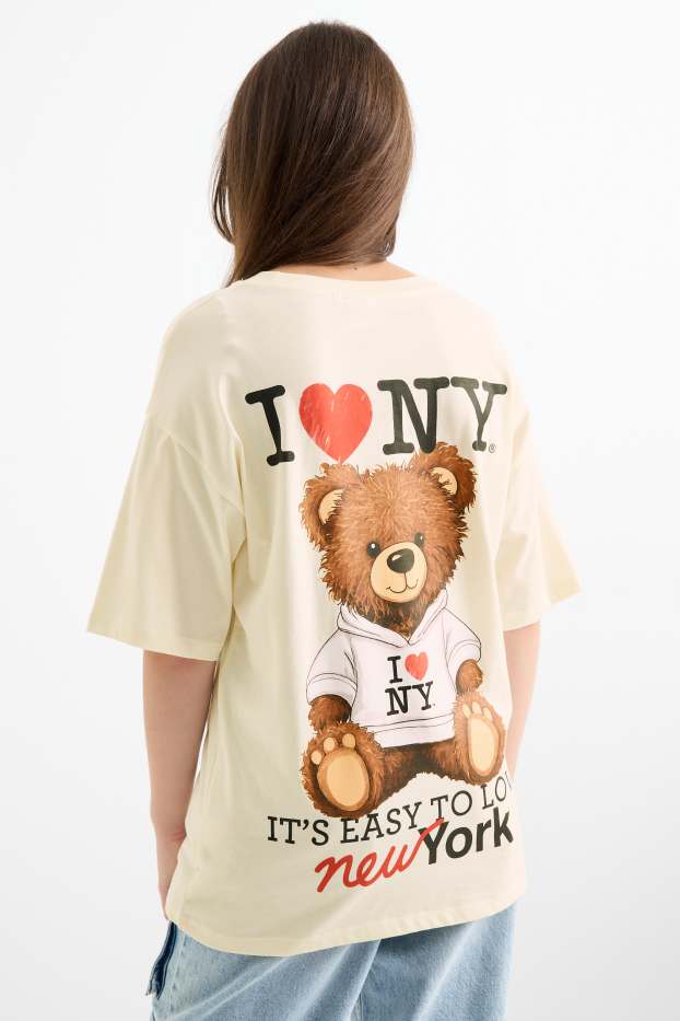 Copii - Fete - New York - tricou cu mânecă scurtă - crem
