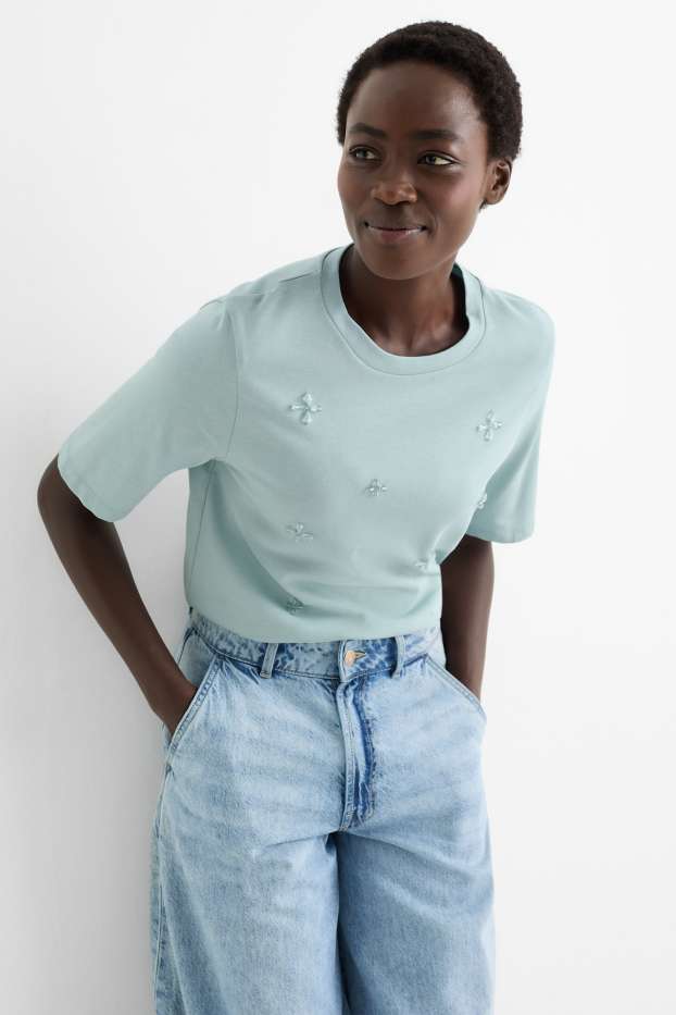 Femei - Tricou - regular fit - albastru deschis