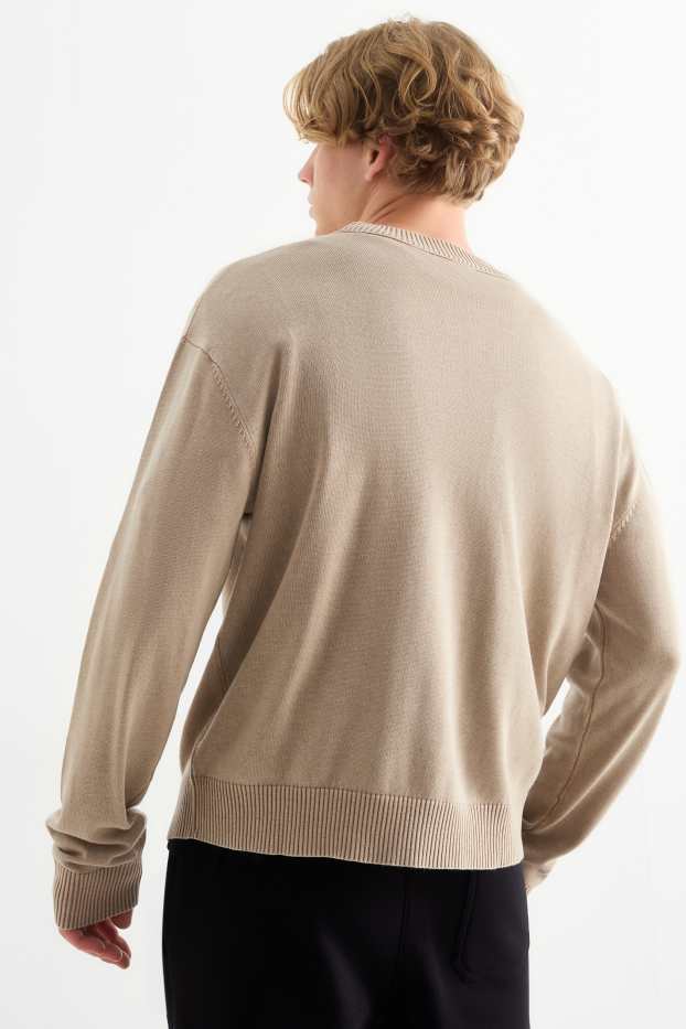 Herren - Pullover - beige