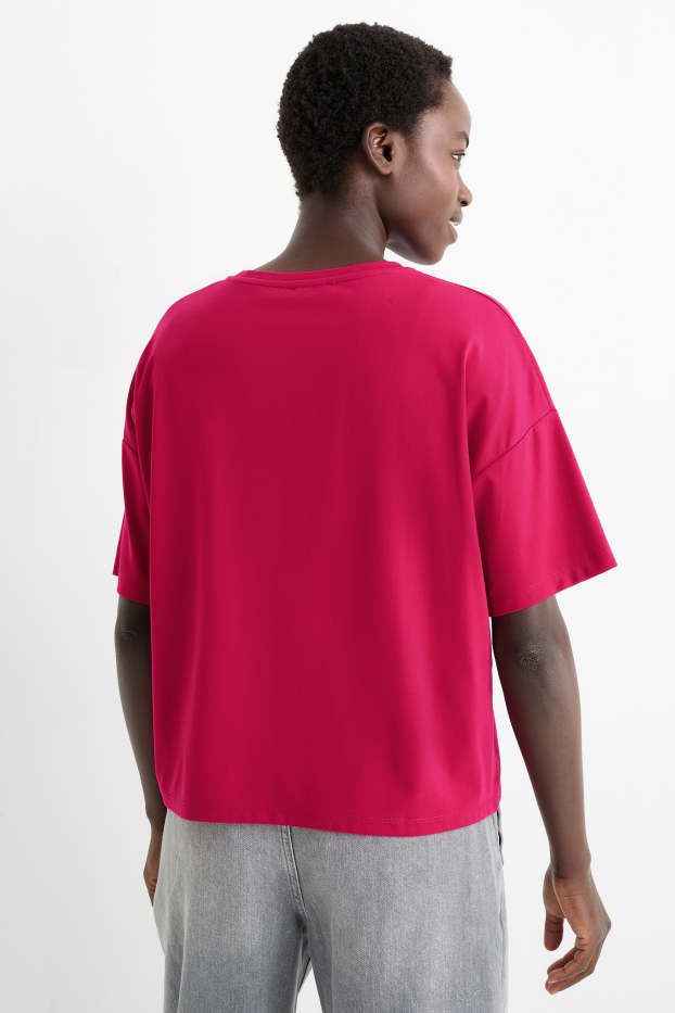 Femei - Tricou - relaxed fit - roz închis