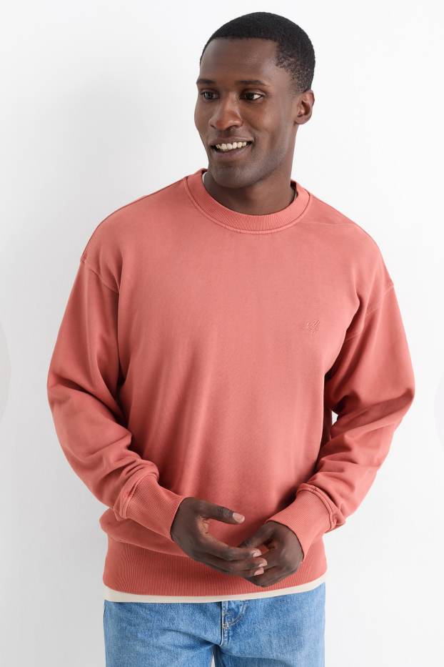 Men - Sweatshirt - dark orange
